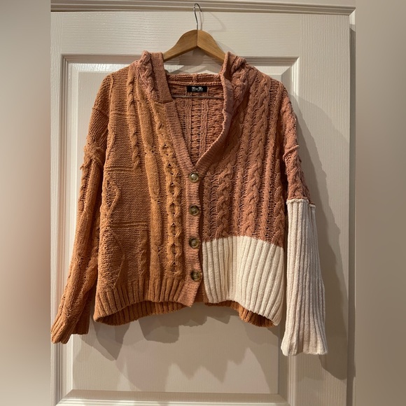 MISS ME Chenille Hooded Cardigan Sweater - Picture 5 of 7